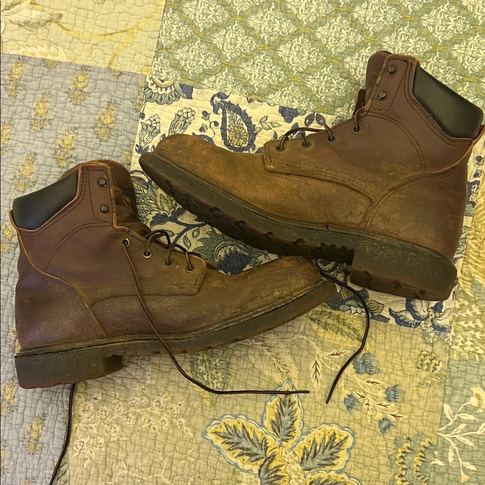 Red Wing Shoes Brown Leather Boots